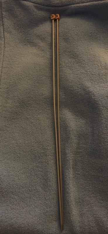 Knitting needles size 3 1/4