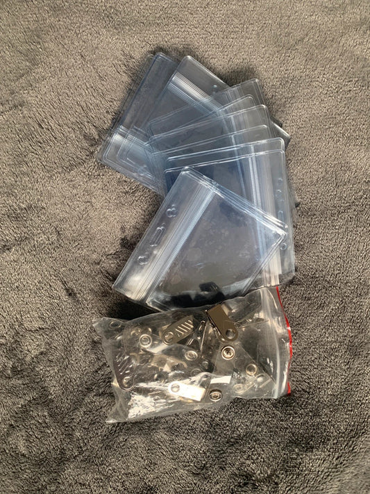 ID badge holders and clips