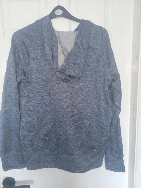 Adidas Climawarm 2XL Full-Zip Hoodie - Blue/Grey Melange