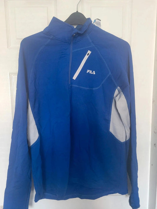 FILA Blue Zip-Up Training Top - Men's Size Large
