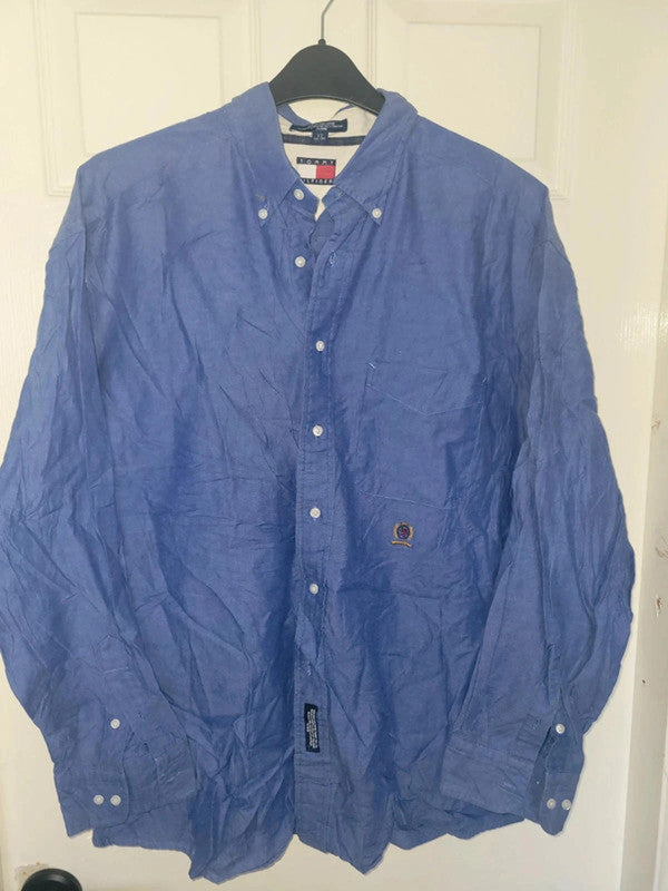 Vintage Tommy Hilfiger Blue Button Down Shirt