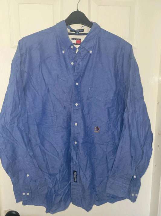 Vintage Tommy Hilfiger Blue Button Down Shirt