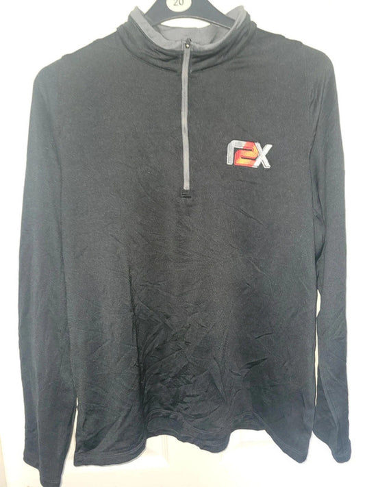 Nike Dri-FIT Ready-2-Xecute Black Zip-Up Long Sleeve Top - Men's Large