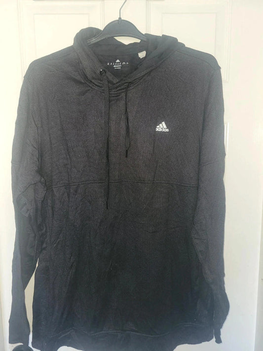 Adidas Climawarm Men's Hoodie 2XL - Black with subtle dot pattern