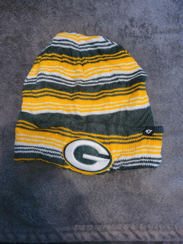 Green Bay Packers Striped Beanie Hat - '47 Brand