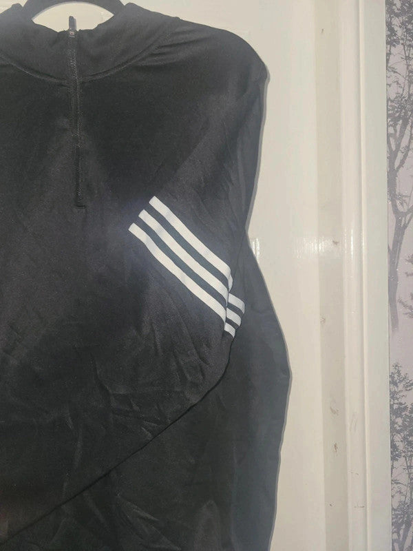 Adidas Black Climalite Golf 1/4 Zip Long Sleeve Top - Size XL
