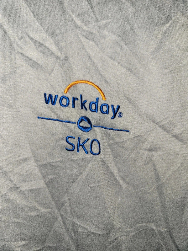 The North Face Grey Quarter Zip Jumper with Workday SKO Logo