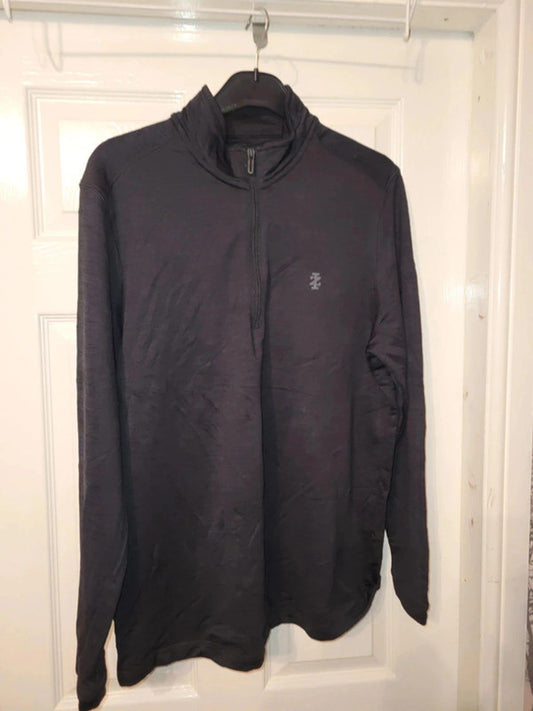 IZOD Golf Men's Black Long Sleeve 1/4 Zip Pullover Size M