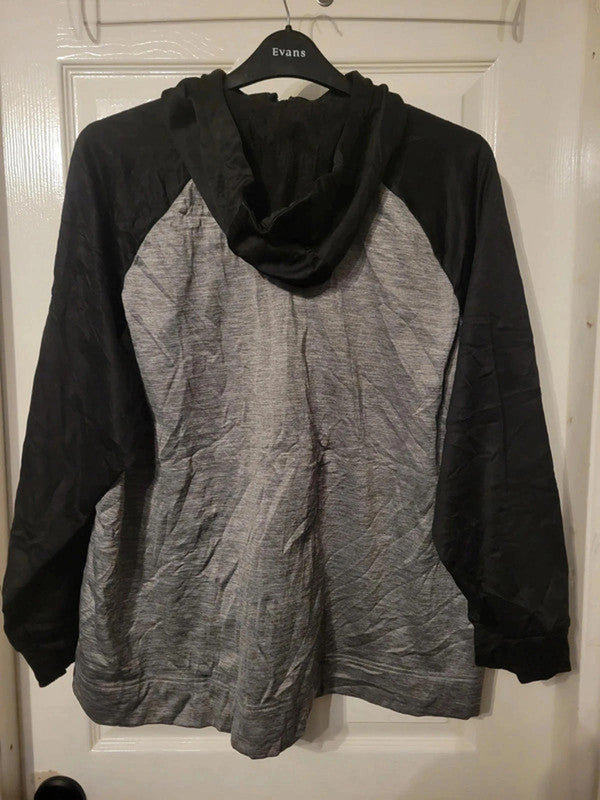 Russell Athletic Black & Grey Dri-Power Fleece Zip-Up Hoodie 2XL