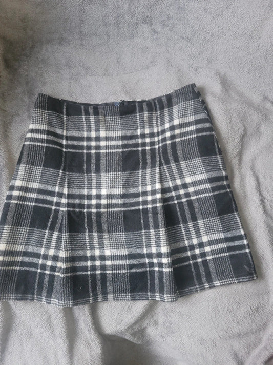 Papaya Plaid Mini Skirt