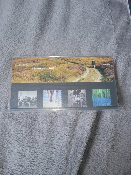 Royal Mail Millennium Stamps Stone & Soil Folder July 2000