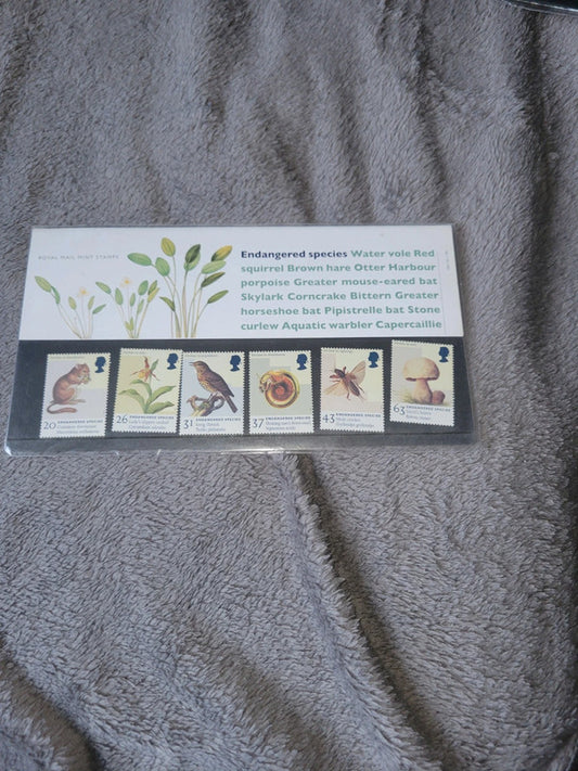 Endangered Species Stamp Set by Royal Mail