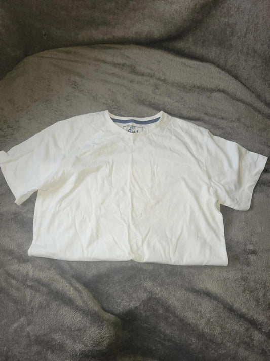 Boys White T-shirt with 'Boys Premium Authentic' Logo - Age 15