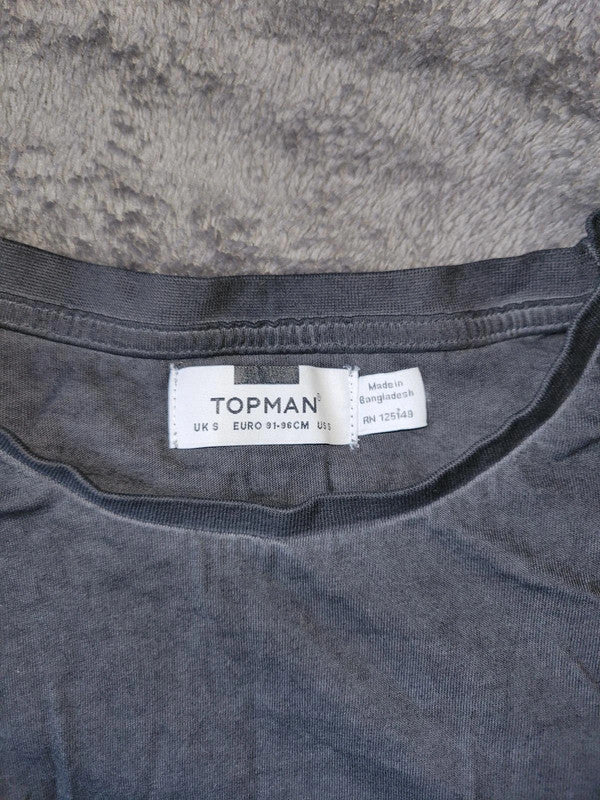 Topman Dark Grey Washed T-shirt - Small | Everyday Essential Tee