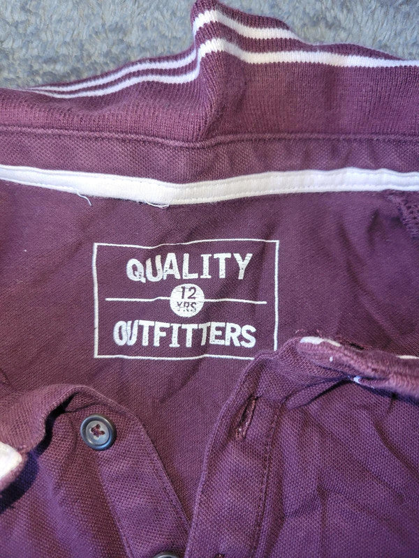 Quality Outfitters Maroon Polo Shirt - 12 Yrs