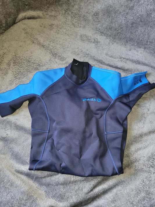 OLAIAN 1.5mm Junior Neoprene Wetsuit Shortie - Navy & Blue