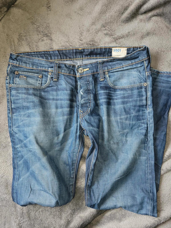 G-Star Raw 3301 Straight Fit Jeans W34 L32