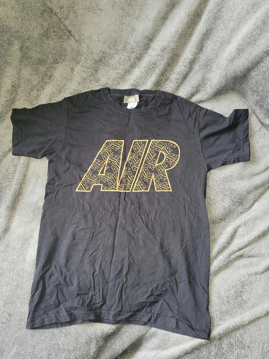 Vintage Nike Air T-shirt in black with gold graphic print