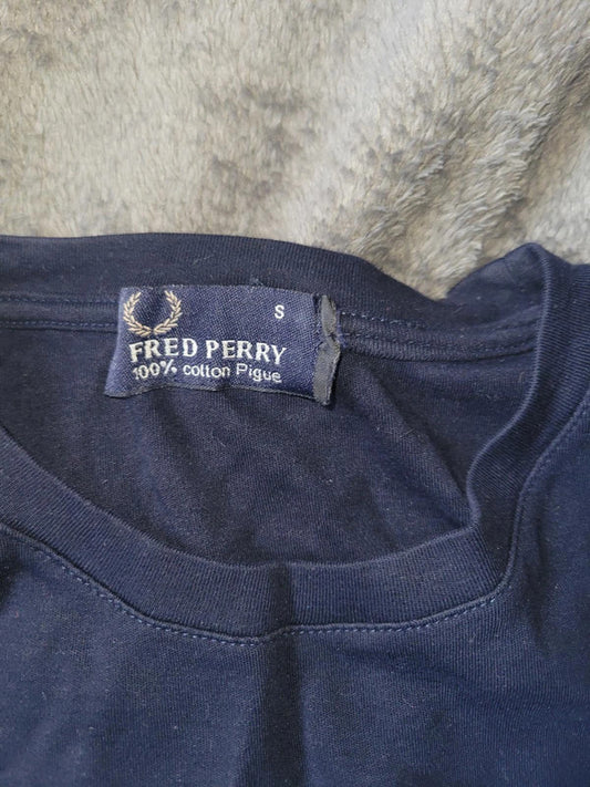 Fred Perry Classic T-Shirt, Navy Blue, Size Small