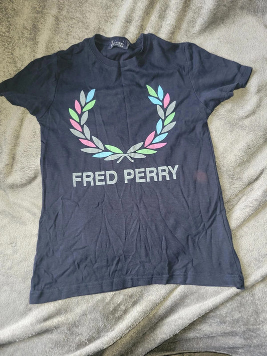 Fred Perry Classic T-Shirt, Navy Blue, Size Small