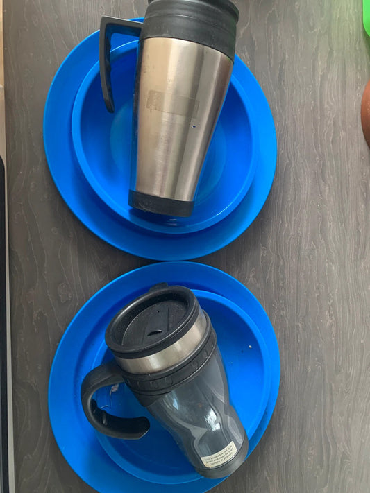 Plates bowls and cups