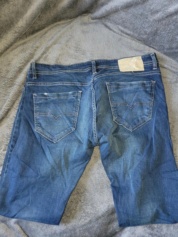 Men's Diesel Jeans - 36" Waist L28, Dark Blue Denim