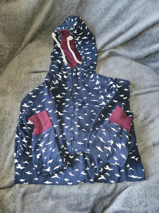 SoulCal&Co Navy Blue & White Bird Print Fleece Jumpsuit