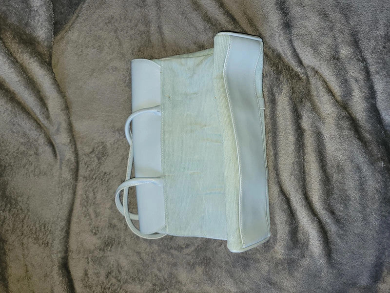 Retro Y2K Light Blue & White Handbag