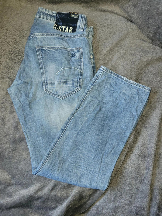 G-Star RAW Blue Denim Straight Jeans W32 L30