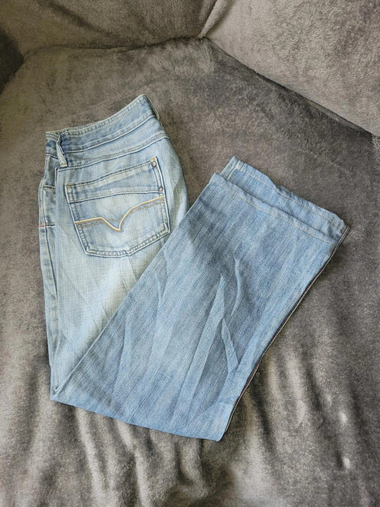 Vintage Diesel Industry Light Wash Bootcut Jeans Size 36