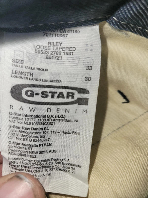 Vintage G-Star Raw 3301 Riley Loose Tapered Jeans W33 L30