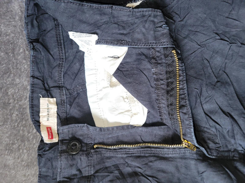 Vintage Wrangler Relaxed Fit Black Cargo Trousers