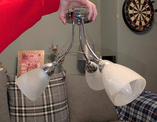 3-way ceiling light fitting