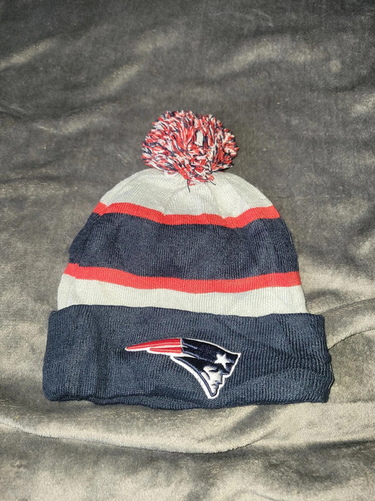 New Era NFL New England Patriots Beanie Hat with Pom Pom