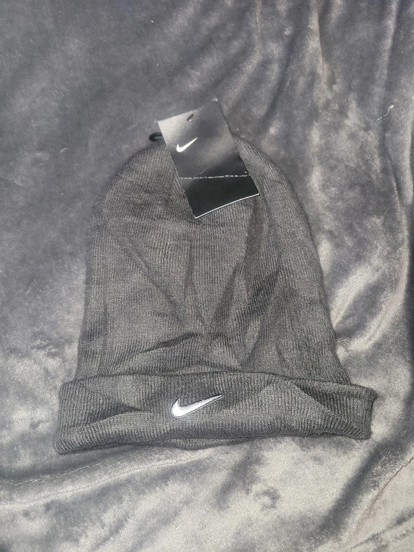 Nike Beanie Black One Size with Yellow and Green Horse Logo