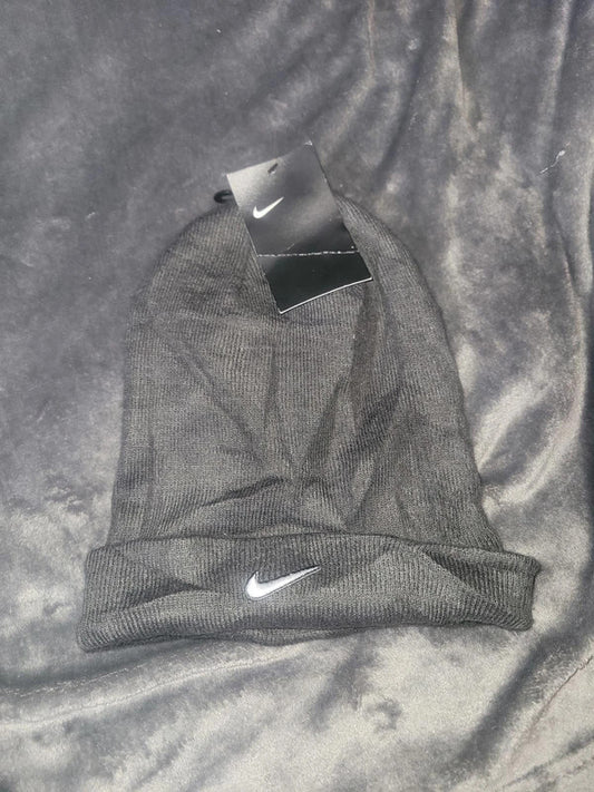 Nike Beanie Black One Size with Yellow and Green Horse Logo