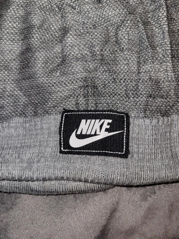 Nike Grey Beanie Hat - Ribbed Cuff Design