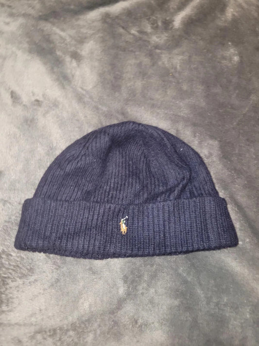 Polo Ralph Lauren 100% Merino Wool Navy Beanie One Size