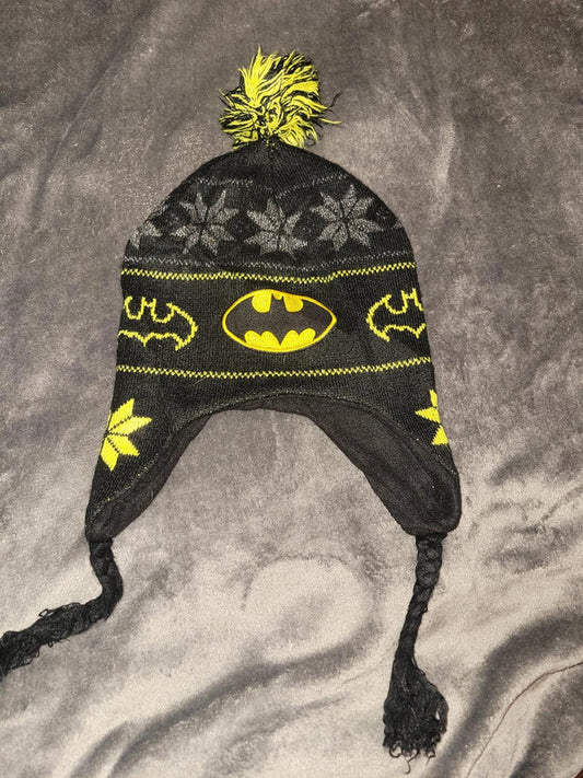 Youth-Black and Yellow Batman Beanie Hat