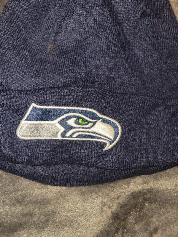 NFL Seattle Seahawks Beanie Hat - Navy Blue - One Size