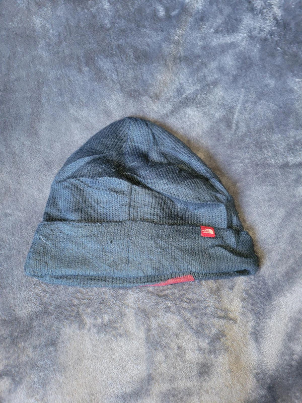 The North Face Grey & Red Beanie