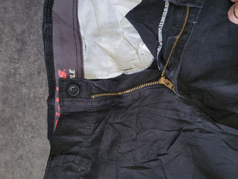 Vintage Dickies Black Cargo Trousers 30x32