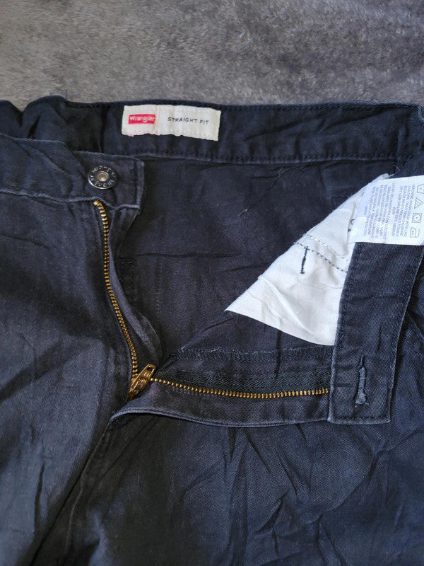 Wrangler Vintage Black Straight Fit Trousers