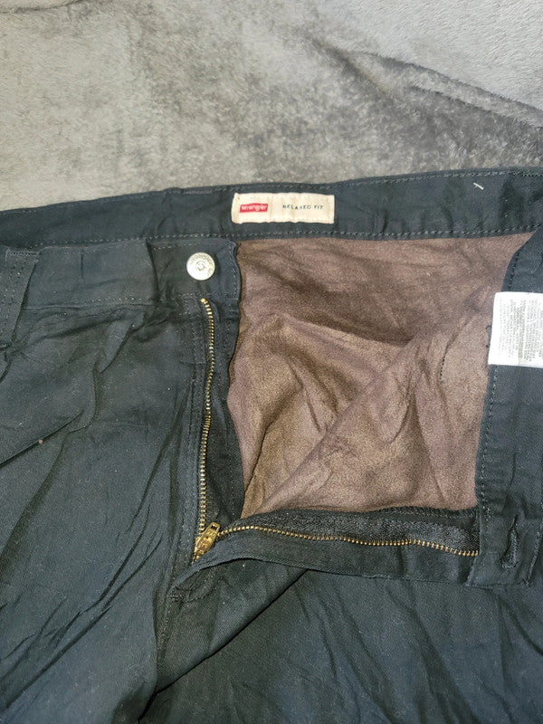 Vintage Wrangler Black Relaxed Fit Cargo Trousers