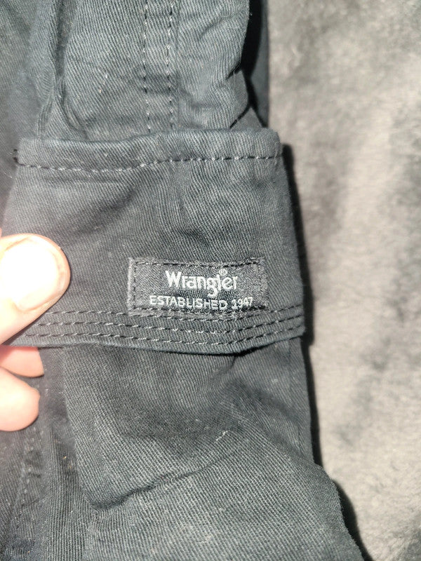 Vintage Wrangler Black Relaxed Fit Cargo Trousers