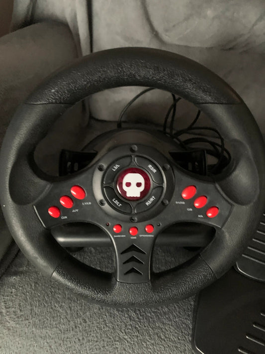 Game Steering Wheel and Pedals Controller.