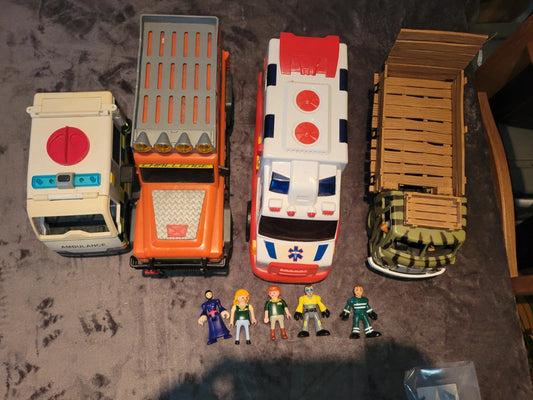 Vintage Playmobil Vehicle and Figures Set