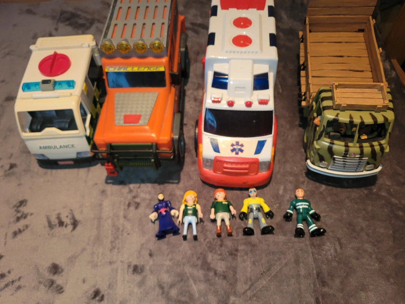 Vintage Playmobil Vehicle and Figures Set