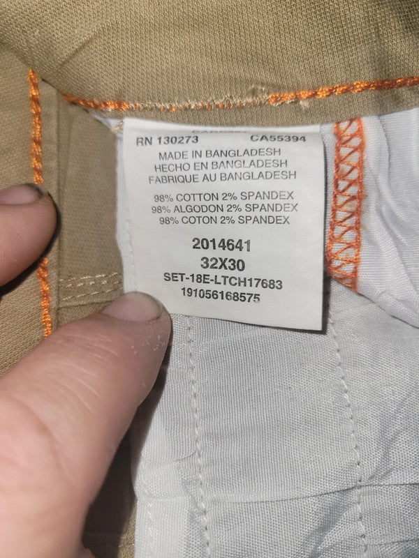 Vintage Lee Slim Fit Tapered Leg Khaki Cargo Trousers