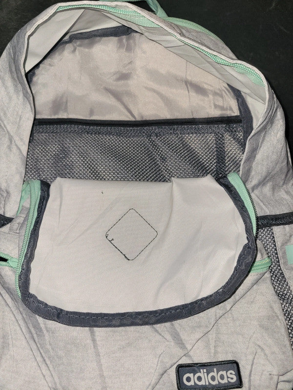 Gym Vintage Adidas Backpack - Grey with Mint Stripes